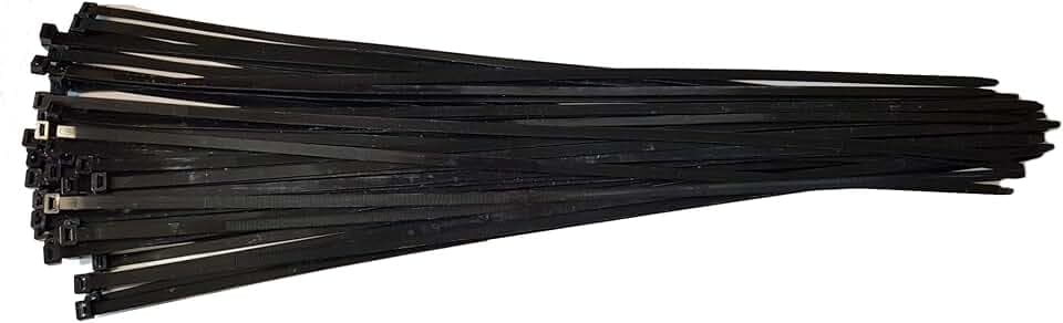 Kabelbinder 1000mm Schwarz 50Stck. | Premiumqualität von PC24 Shop & Service