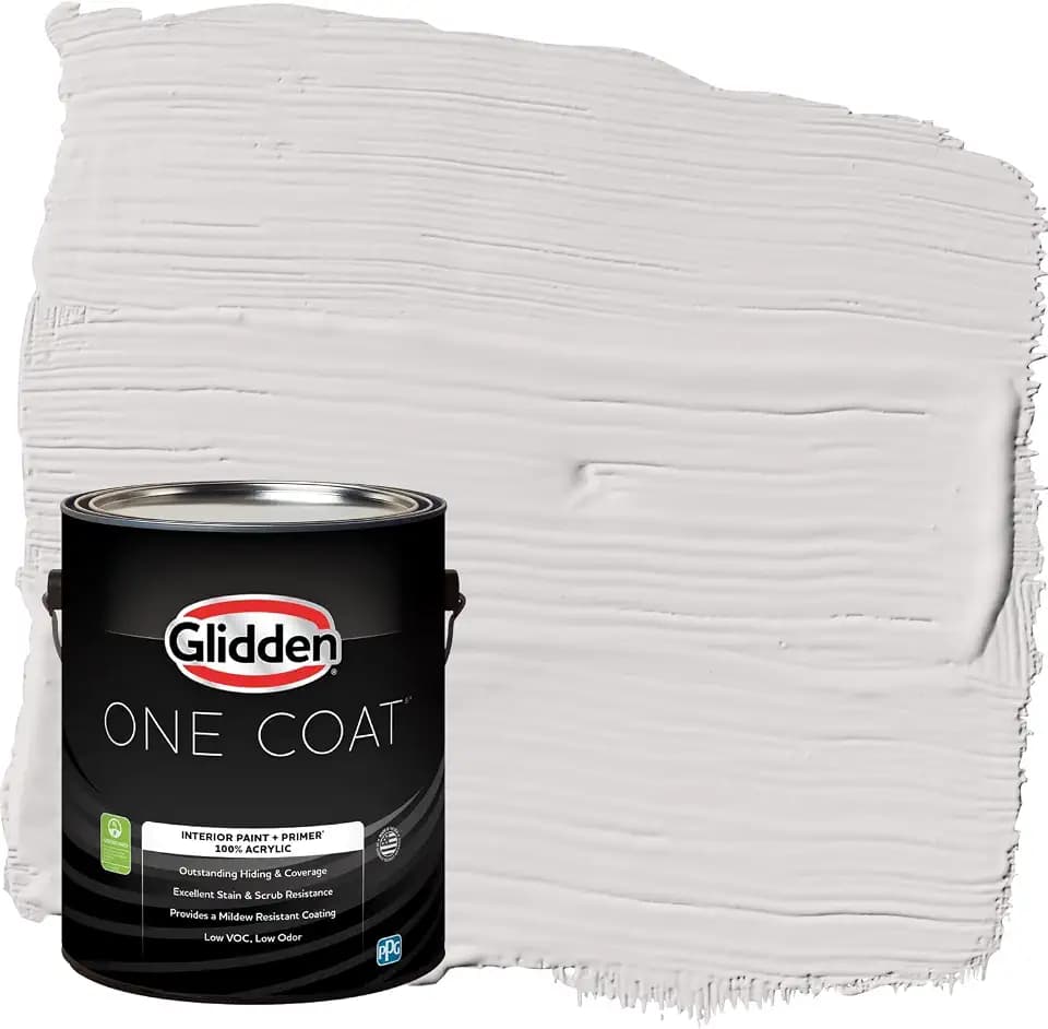 Glidden Interior Paint + Primer: Gray/Go to Gray, One Coat, Flat, 1-Gallon
