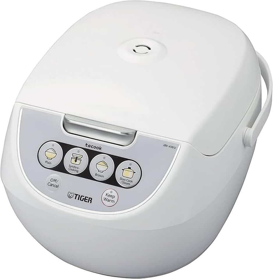 Tiger Jbv A10u 5.5 Cup Micom Rice Cooker with Tacook (White)