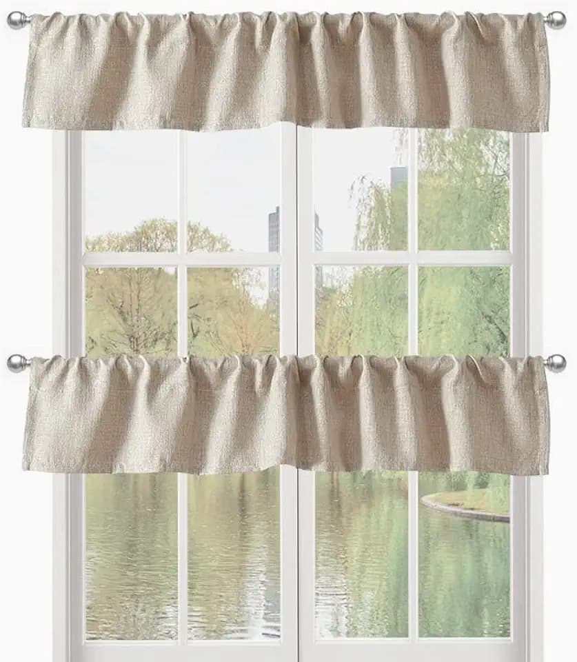 2 Pcs Valance for Window 10 Inch Length