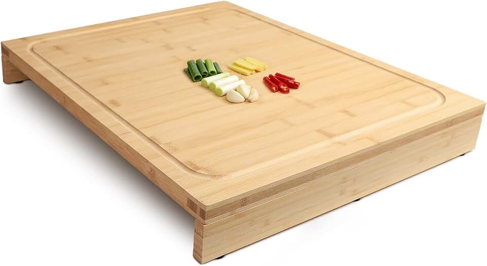 BAMOTTO CRAFTBAMBOO 18.1x21.3 Inch Large Bamboo Cutting Board