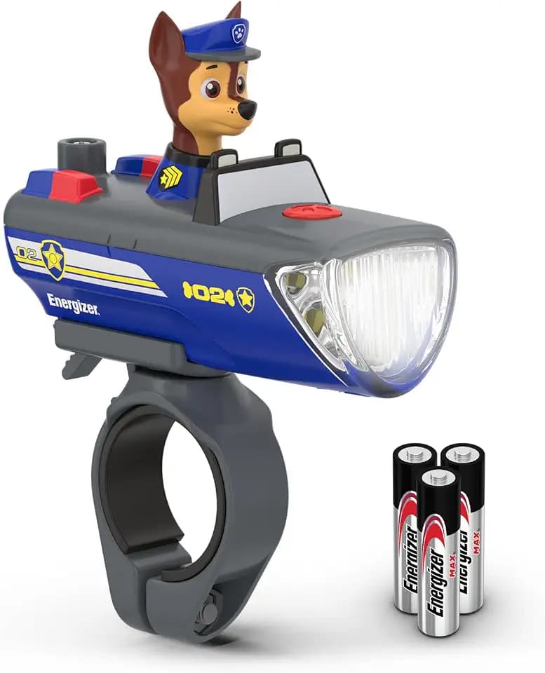 Energizer PAW Patrol Chase Bike Light, for Kid's Bikes and Scooters, PAW Patrol Toy Flashlight for Boys and Girls (Batteries Included)