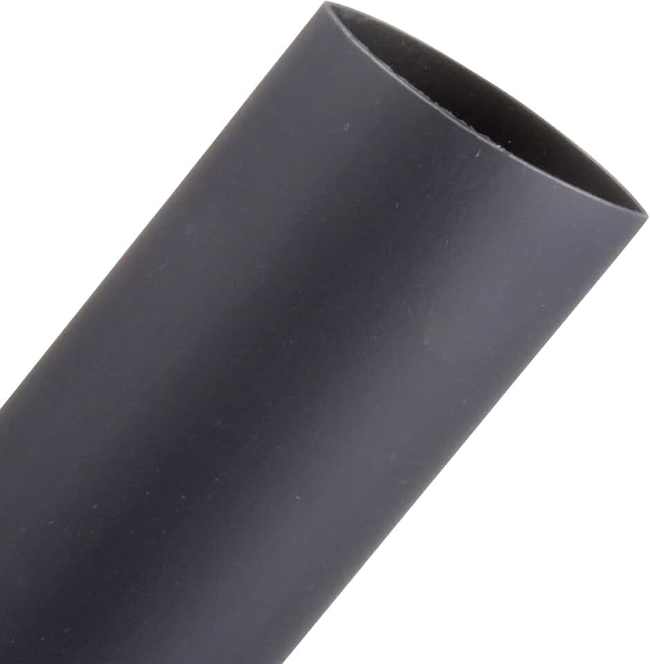 3M Heat Shrink Thin-Wall Tubing FP-301, Black, 1 in, 50 ft Spool, 1 Spool