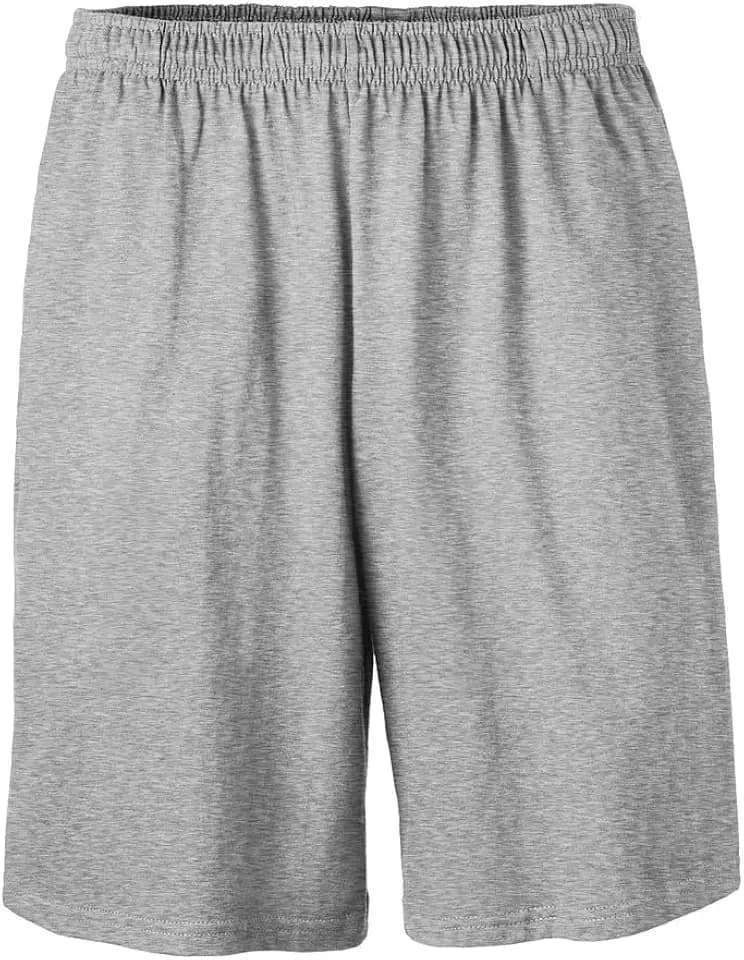 Soffe Men's Classic Midweight Shorts with Pockets, 100% Cotton, 8" Inseam