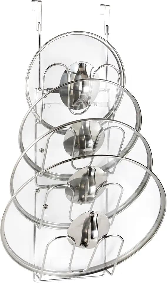 YQh The-Cabinet Pot Lid Organizer,Door Mounted Pot cover rack,Pot Lid Storage,Cabinet-Hanging Type Pot Lid Rack,304 stainless steel Pot cover support in kitchen, cabinet and food cabinet