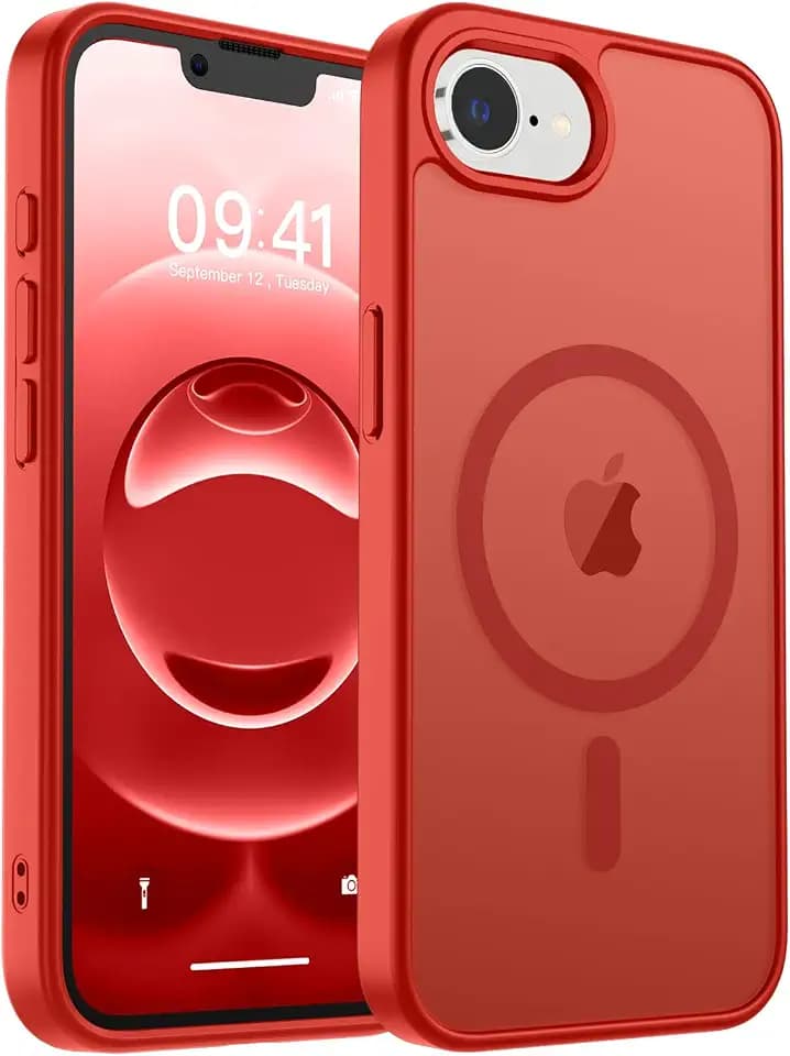 zapica Magnetic for iPhone 17e Case & iPhone 16e Case, Red