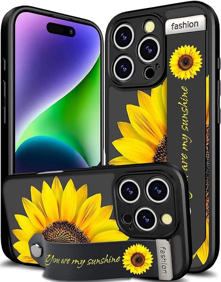 for iPhone 16 Pro Max Case (Yellow Sunflower)