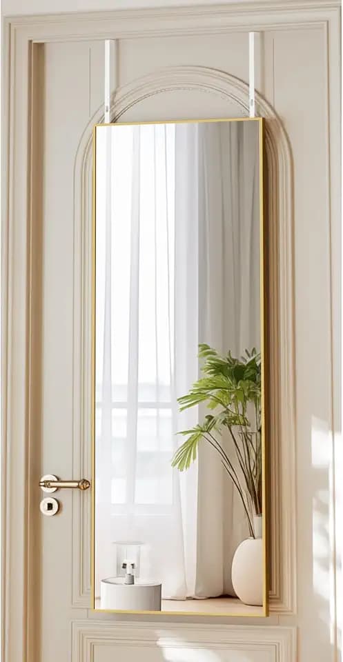 VooBang 14"x48" Adjustable Height Full Length Over The Door Mirror