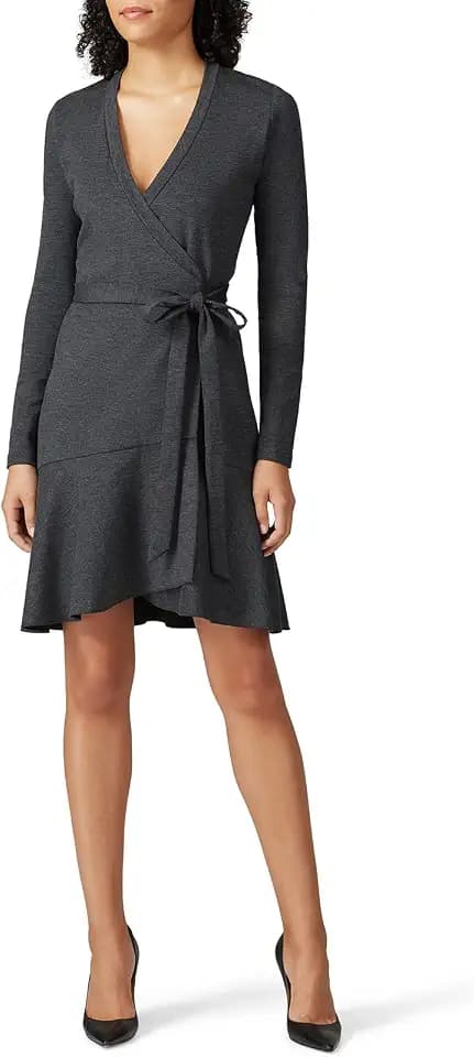 Nicole Miller New York Women's Grey Wrap Dress