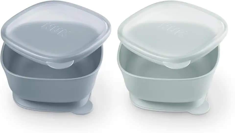 NUK for Nature Suction Bowl and Lid, Leak-Proof Lid, Microwave, Freezer, & Top Rack Dishwasher Safe, BPA-Free