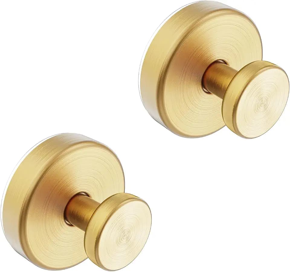 Suction Cup Hooks for Glass Window, Mirror - Gold(2 Pack)