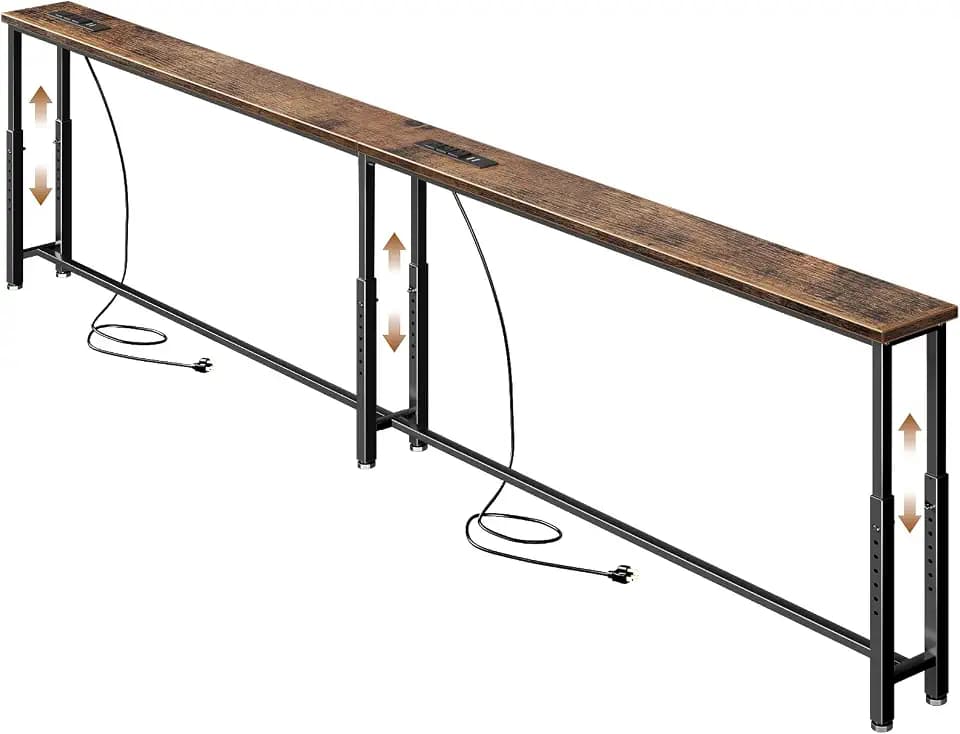 102.4’’ Narrow Console Table with 26"–34" Height Adjustable