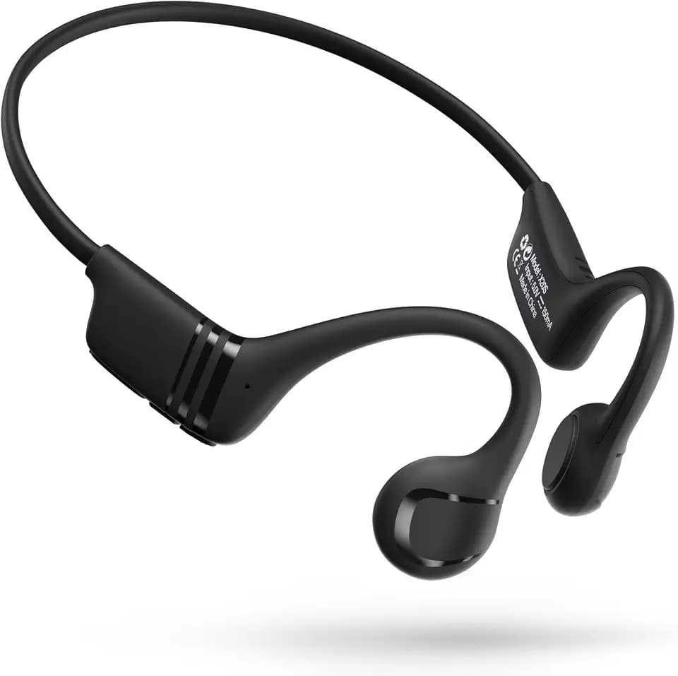 New Bone Conduction Waterproof Open-Ear Headphones, Bluetooth 6.0, Clear Balanced Audio, Enhanced Bass, Noise-Reducing Mic, 22g Lightweight, Up to 10H Playtime, IP55 for Running, Cycling & Workouts