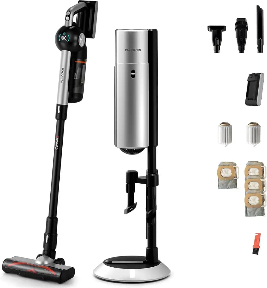 Cordless Vacuum Cleaner, Self-emptying Stick Vacuum with All-in-One Dock