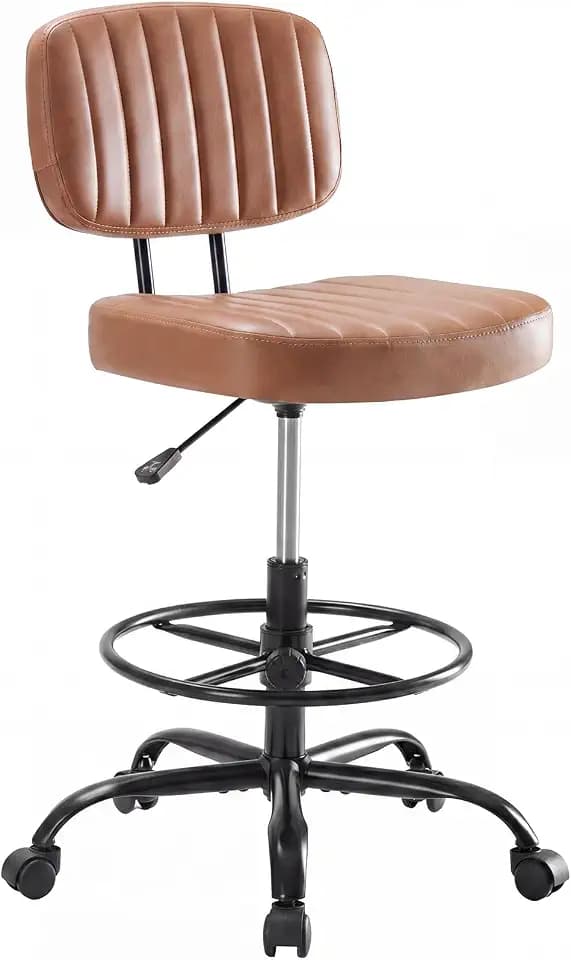DUMOS Armless Drafting Chair, Standing Desk Chair, Rolling Stool