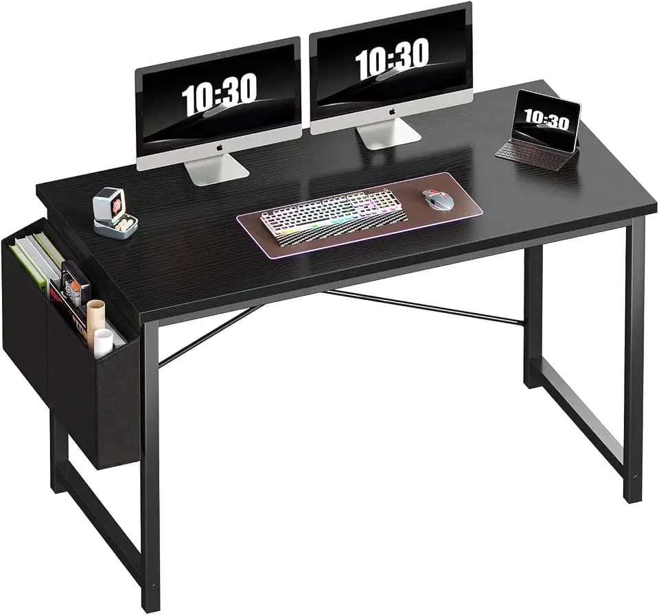 OLIXIS Computer Desk, 47 Inch Gaming Desks for Home Office Small Spaces