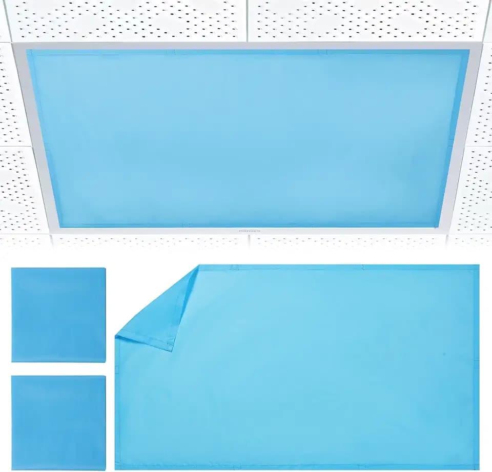 Torixqi 2pk Fluorescent Light Covers for Ceiling Lights Classroom Magnetic