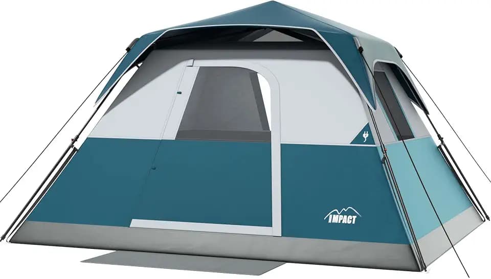Instant 6 Person Tent for Camping with Rainfly, Under 60s Setup, 10 x 9ft