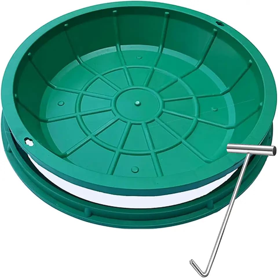 24in Round septic tank lid cover grass Recessed Green Sewage Basin Cover