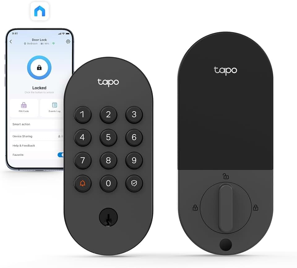 Tapo Smart Wi-Fi Deadbolt Door Lock, Keyless Tactile Buttons, DL100