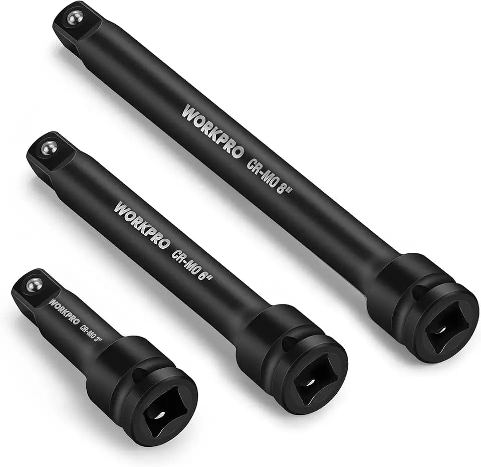 WORKPRO 1/2-Inch Drive Impact Extension Bar Set, CR-MO Steel
