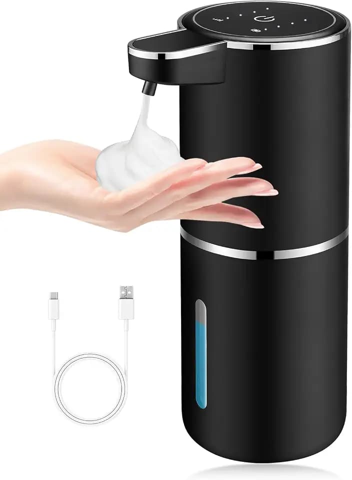 Automatic Foaming Soap Dispenser,Hands-Free for Bathroom Kitchen,Black