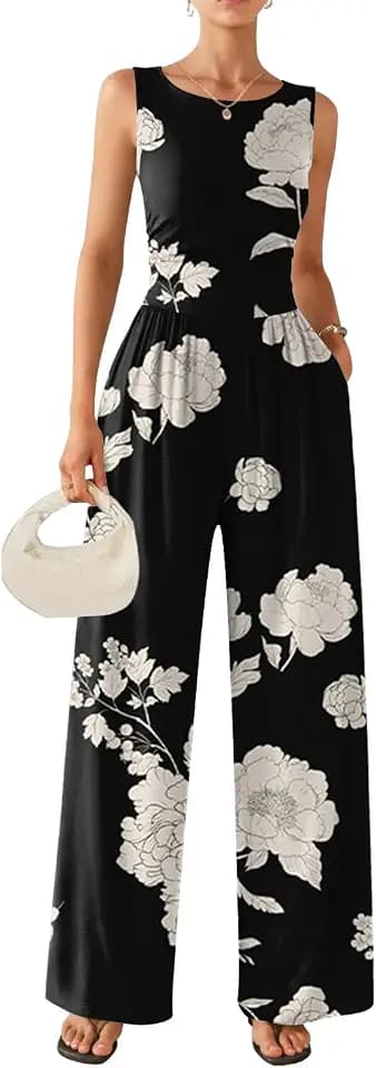 Jumpsuits for Women Casual Summer Rompers Dressy Wide Leg Vacation Outfits