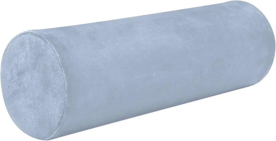 Yuiboo Bed Bolster Pillow Light Steel Blue Decorative Neck Roll Pillow 5.5" x 17" Round Pillows Decorative Pillow Cylinder Shape Lumbar Support Pillow for Couch