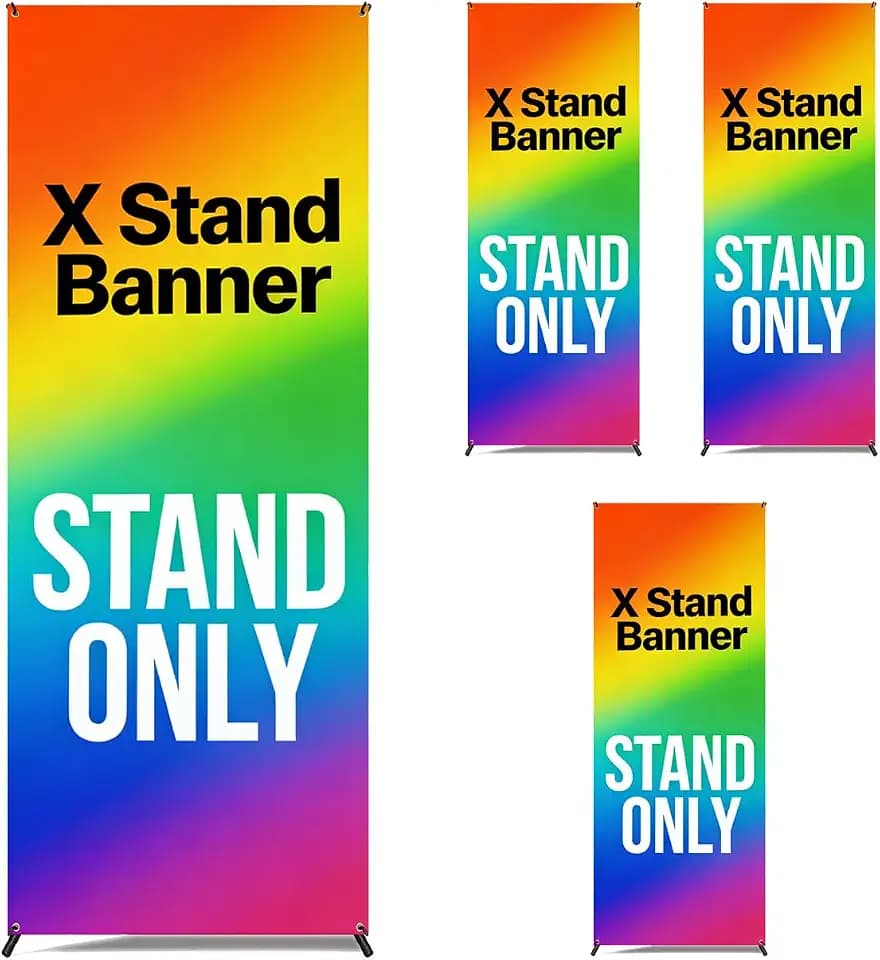 Premium X Banner Stand Display 24"x72" 4 UNITS