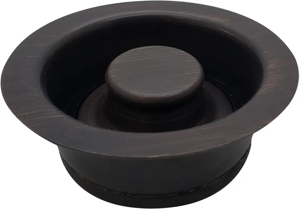 Westbrass D2089-12A 4-1/4" Kitchen Sink Waste Disposal Drain Flange and Stopper, Antique Bronze