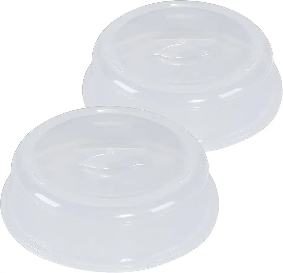 Nordic Ware BPA-free and Melamine Free Plastic Splatter Microwave Cover, 10-Inch (Set of 2), Clear