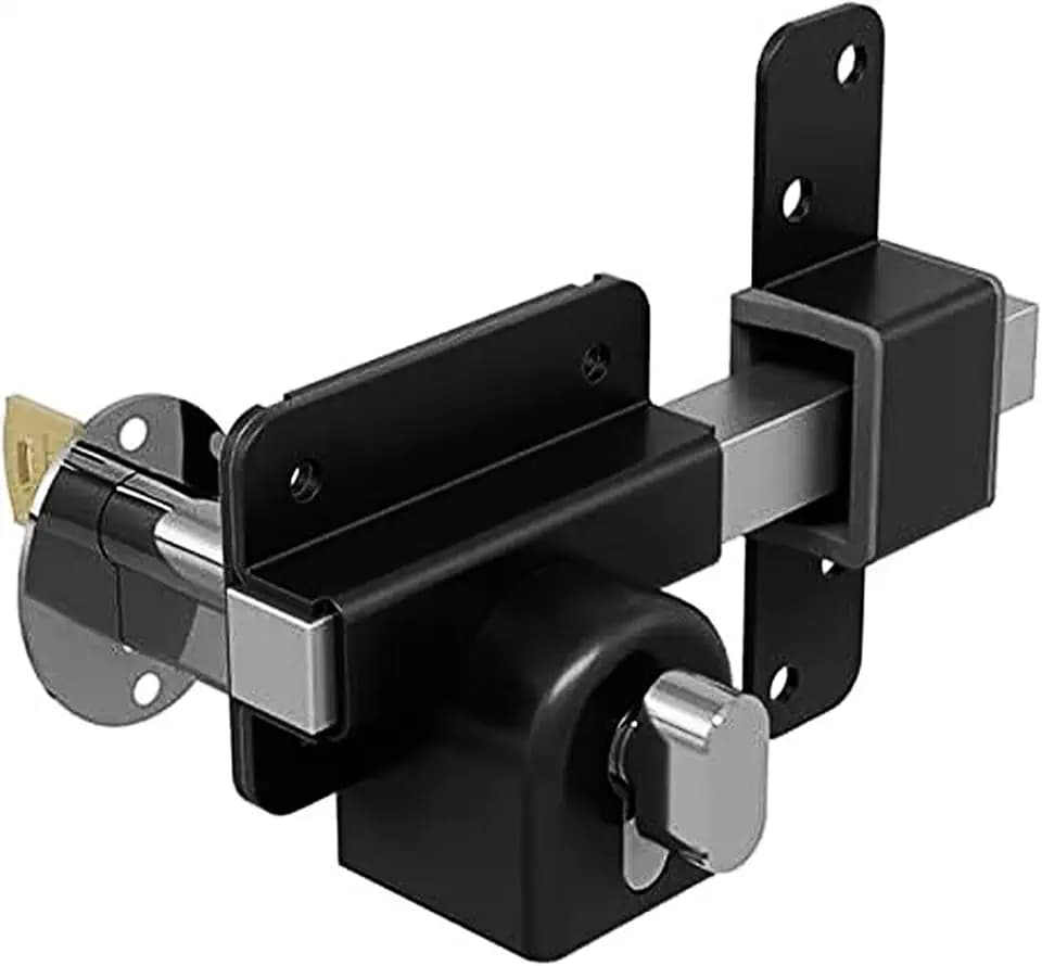 GateMate Long Throw Gate Lock, Euro Profile (Key/Thumbturn Lock, Up to 2" Thick)