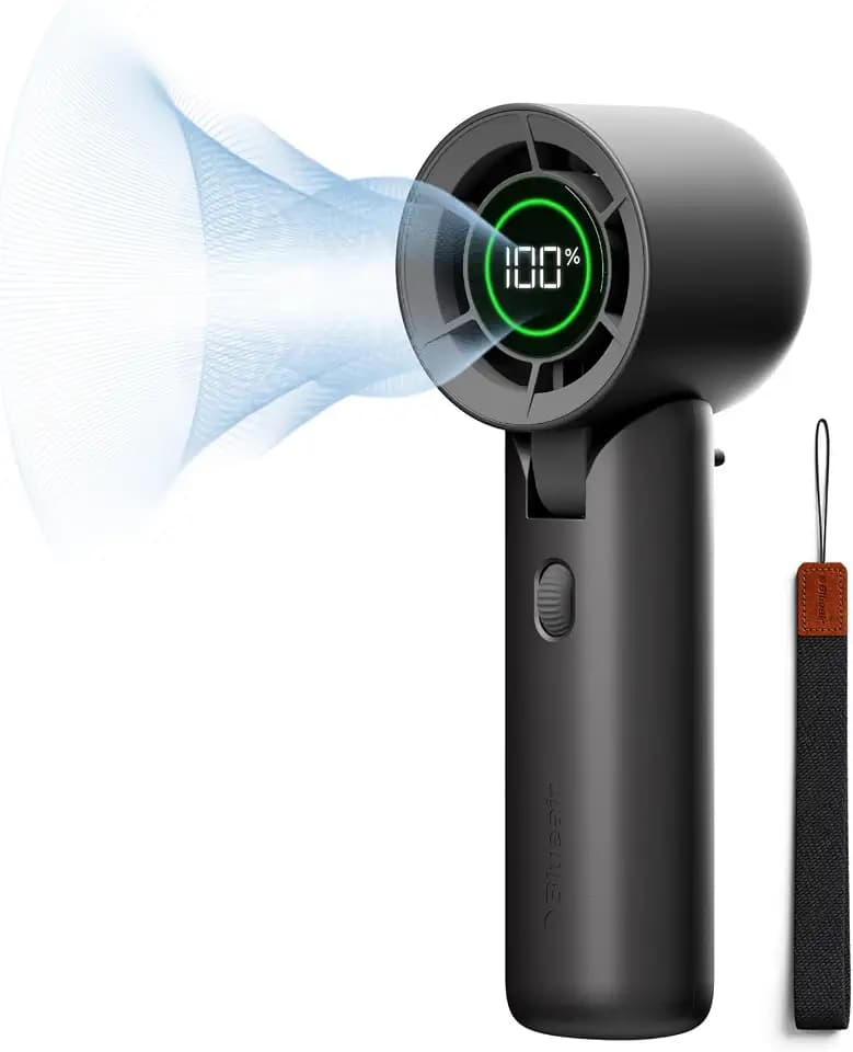 BLUEAIR AlwaysCool Quiet Portable Handheld Fan, Rechargeable, Charcoal