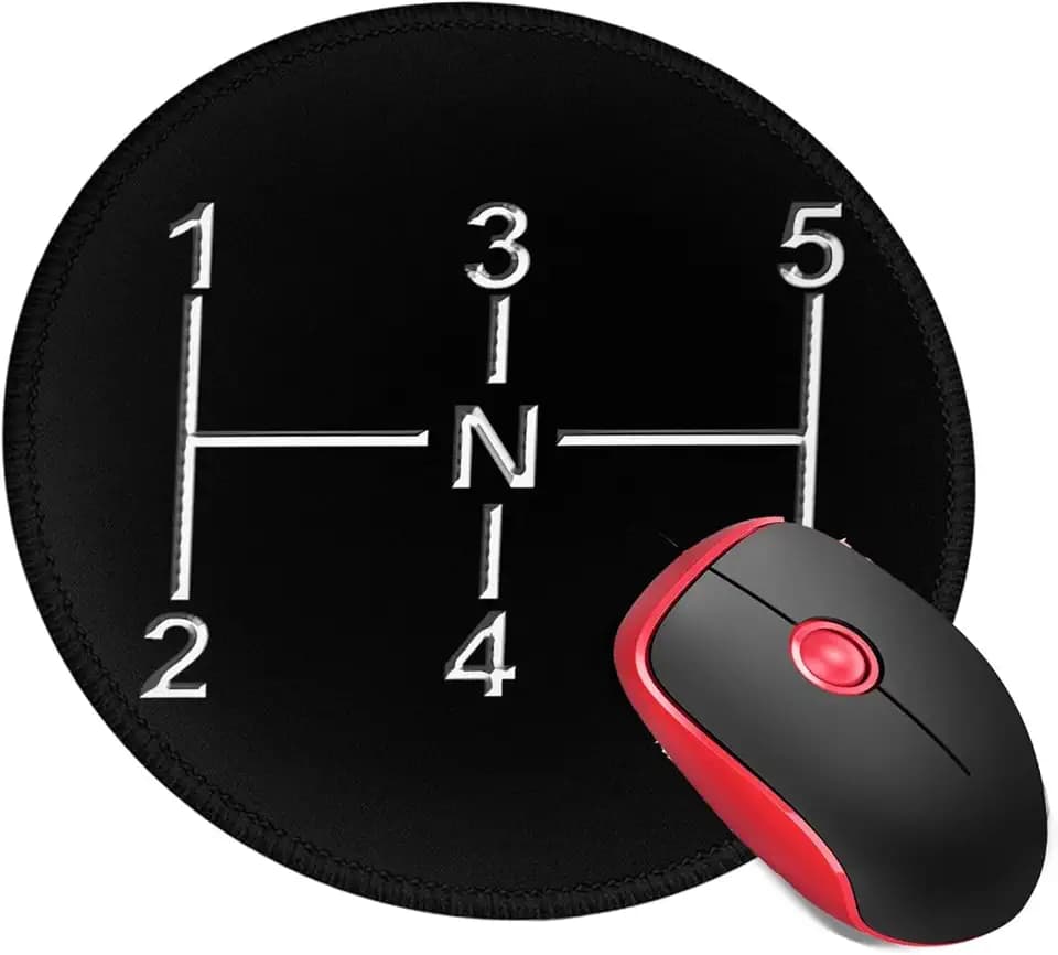 Mouse Pad Round Gaming Mouse Mat Mechanics Car Lover Racing Car, Non-Slip Rubber Base Mousepad Cute Mousemat for Laptop Computer PC Office Home