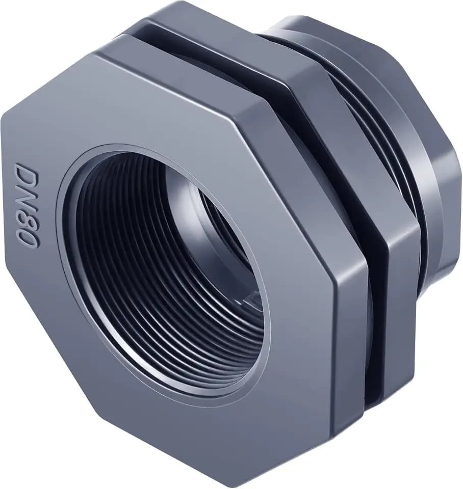 1 Pcs 3 Inch Bulkhead Fitting PVC Npt Tank Connector