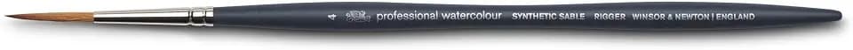Winsor & Newton Professional Watercolour Synthetic Brush, Rigger #4