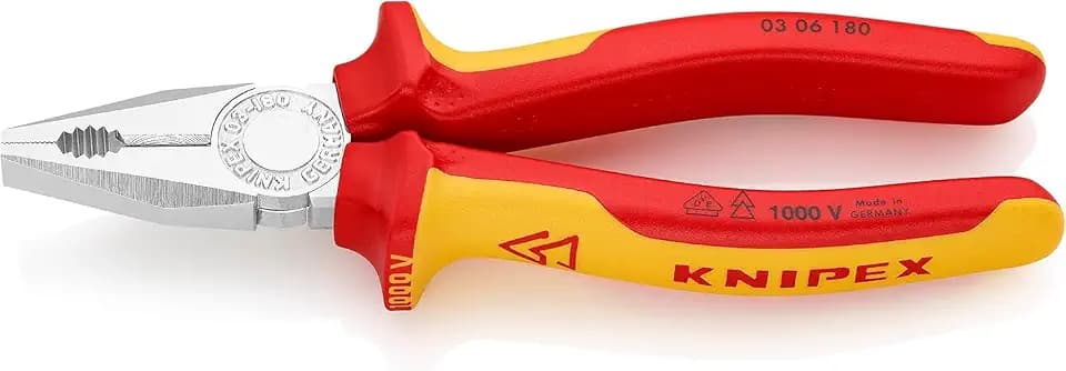 KNIPEX Kombizange 1000V-isoliert (180 mm) 03 06 180 SB (SB-Karte/Blister)