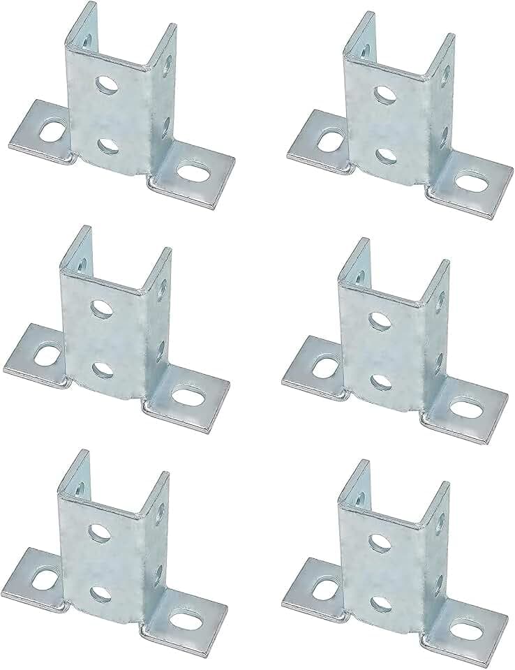 Strut Channel Bracket Angle Wing for 1/2" Bolt in 1 5/8" Uni/strut, 6 Pack