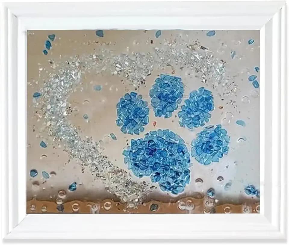 Sea Glass Art Kit, DIY Mosaic Arts and Craft Kits Ocean Painting Kit,DIY Resin Beach Art Kit, Resin Beach Art Kit for Home Decoration, Resin Sea Glass Art Kit(Claw Heart)