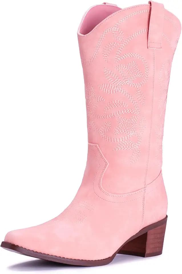 IUV Cowboy Boots For Women Pointy Toe Western Boots Cowgirl Boots