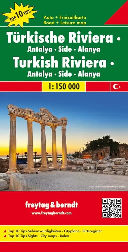 Türkische Riviera - Antalya - Side - Alanya: 1:150000
