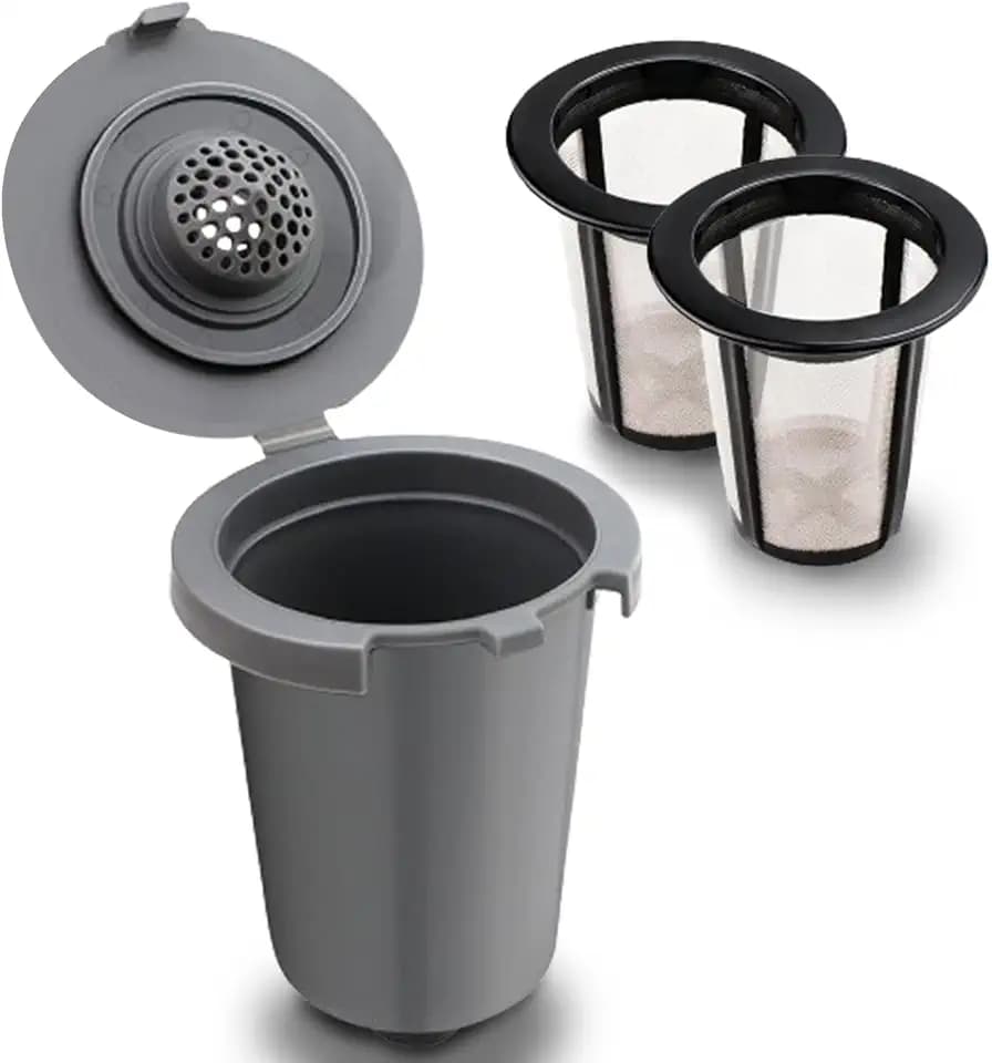 Reusable Filter Cup for Cuisinart,Compatible with SS-RFC Single Serve Brewer Coffe Maker (1 Pack with 2 Mesh Filters)