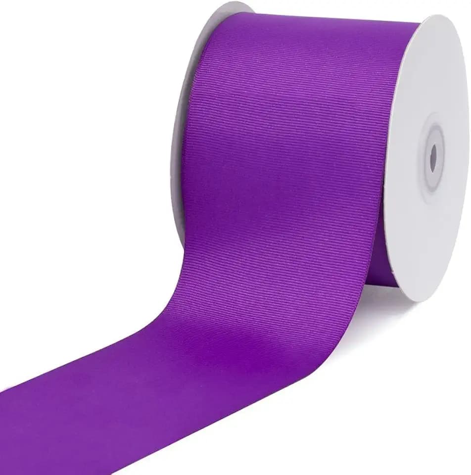 Creative Ideas GRO3000-465 , 3" Inch Solid Grosgrain Ribbon, 25 Yards, Purple, 25 yd