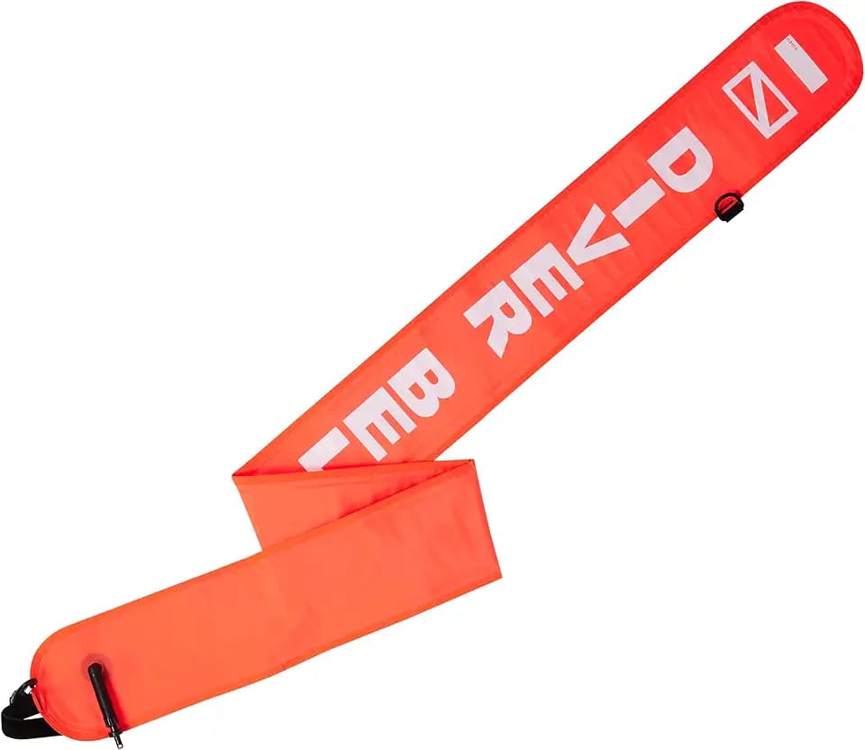 Scuba Choice Surface Marker Buoy (SMB) High-Visibility Dive Signal Tube, Durable Nylon TPU, Compact & BCD-Compatible, Easy Oral Inflator for Diving, Freediving & Underwater Safety
