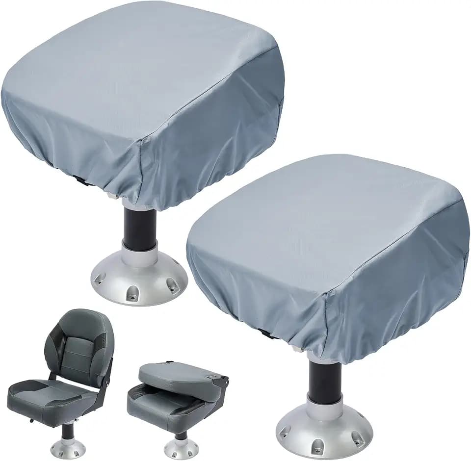 2 Pack Boat Seat Covers Waterproof 900D Heavy Duty Boat Folding Chair Cover