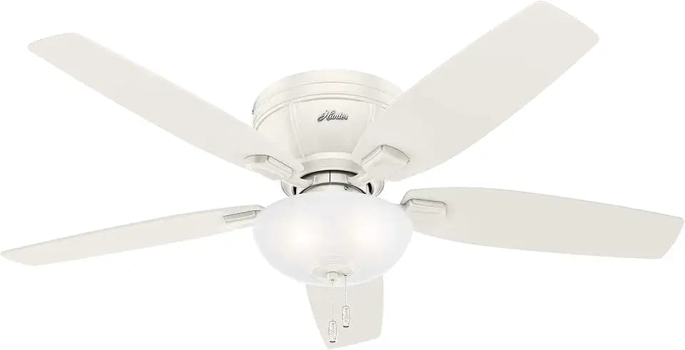 Hunter Kenbridge, Indoor, Ceiling Fan, with LED Light, 52 inch, Fresh White