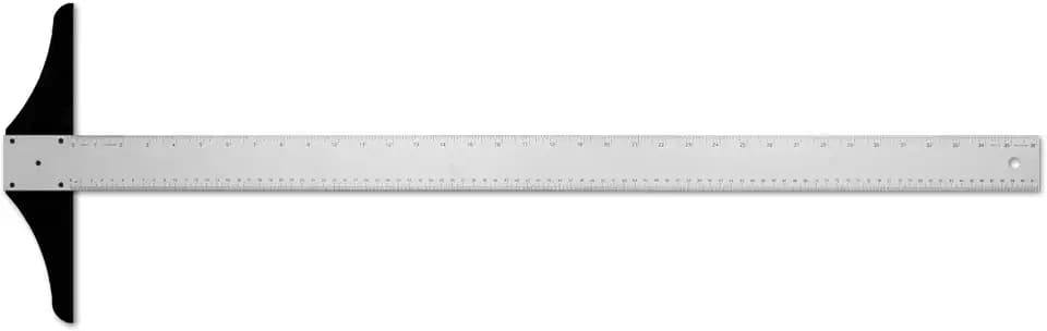 Alumicolor 36-inch Non Slip Professional Aluminum T-Square for Art Framing & Drafting, Silver