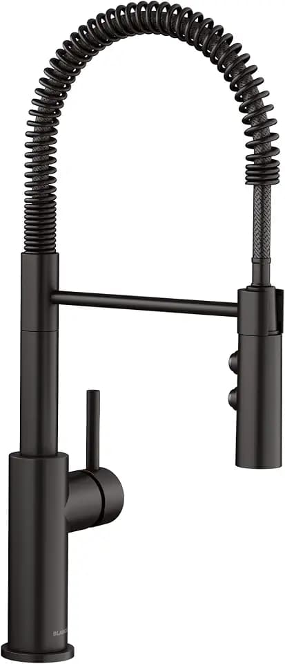 Blanco 443032 CATRIS Semi-Pro Pull-Down High-Arc Kitchen Faucet 1.5 GPM - Matte Black