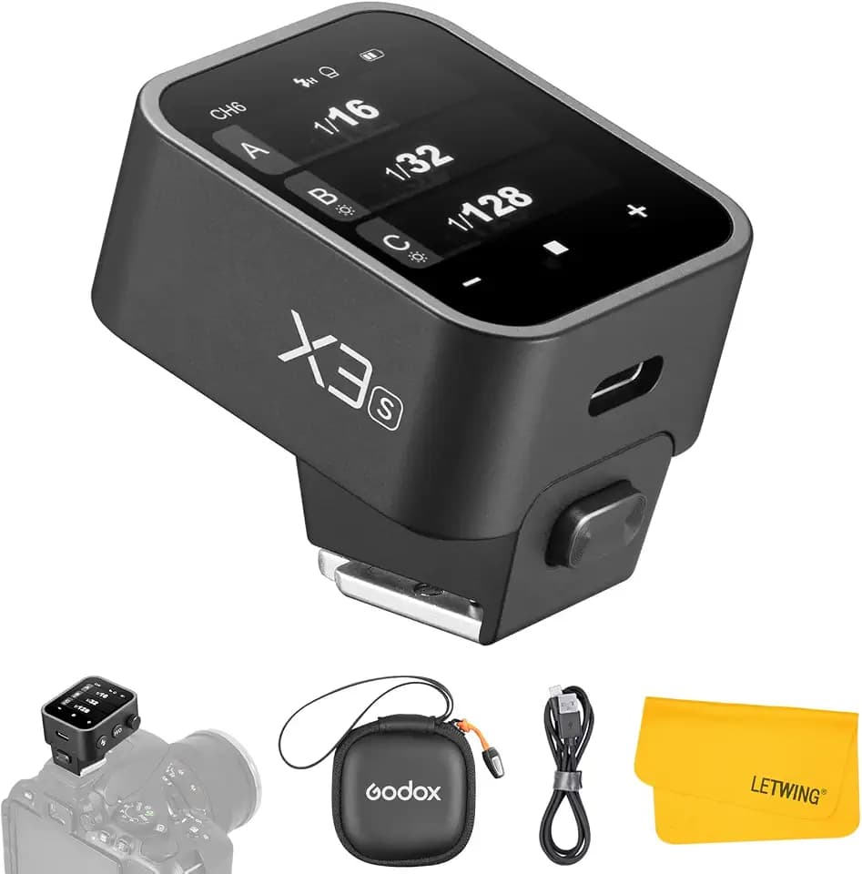 Godox X3S X3-S Drahtloser Blitzauslöser für Sony, 2.4G TTL Blitzsender mit Touchscreen, TTL Unterstützung Auto/Manuell/Multiblitz, Eingebauter Lithium Akku, Hochauflösendes OLED Display