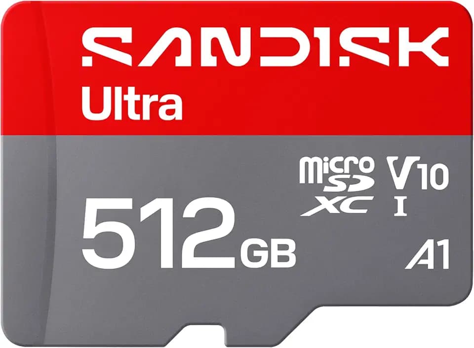 SANDISK Ultra microSDXC 512GB, UHS-I-Karte + SD Adapter (bis zu 195MB/s Lesen, Full-HD-Video, V10, U1, C10, A1) Karte für Android-Smartphones oder -Tablets, Kameras und Laptops